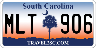 SC license plate MLT906
