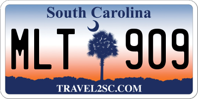 SC license plate MLT909