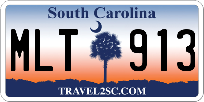 SC license plate MLT913