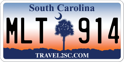 SC license plate MLT914