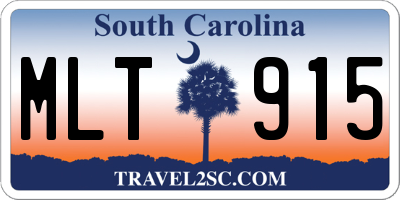 SC license plate MLT915
