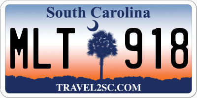 SC license plate MLT918
