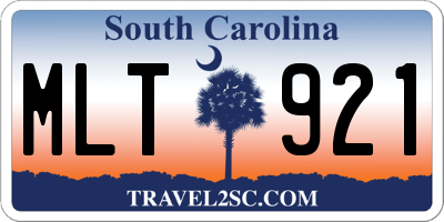 SC license plate MLT921