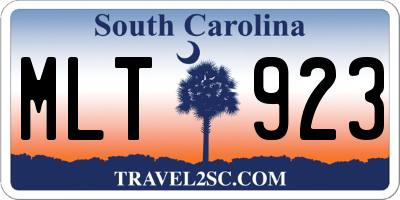 SC license plate MLT923