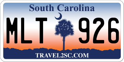 SC license plate MLT926