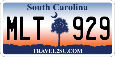 SC license plate MLT929