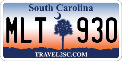 SC license plate MLT930