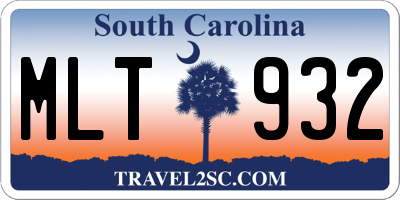 SC license plate MLT932