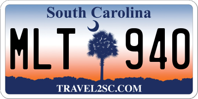 SC license plate MLT940
