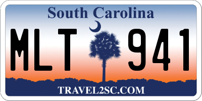 SC license plate MLT941