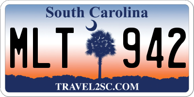 SC license plate MLT942