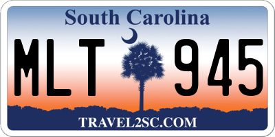 SC license plate MLT945