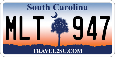 SC license plate MLT947