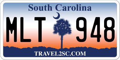 SC license plate MLT948