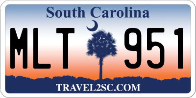 SC license plate MLT951
