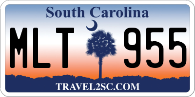 SC license plate MLT955