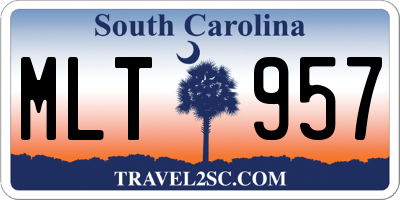 SC license plate MLT957