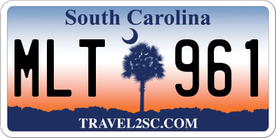 SC license plate MLT961