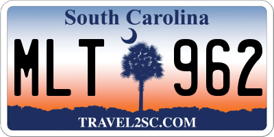 SC license plate MLT962