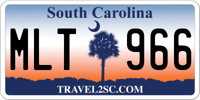 SC license plate MLT966