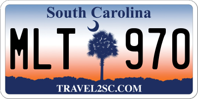 SC license plate MLT970