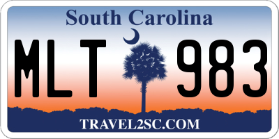 SC license plate MLT983