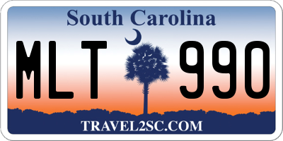 SC license plate MLT990