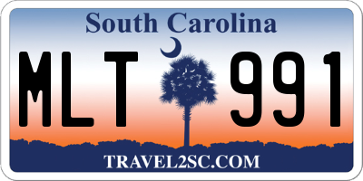 SC license plate MLT991