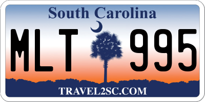 SC license plate MLT995