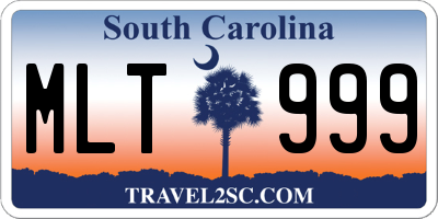 SC license plate MLT999