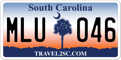 SC license plate MLU046