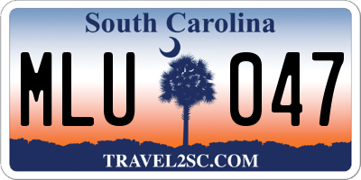 SC license plate MLU047