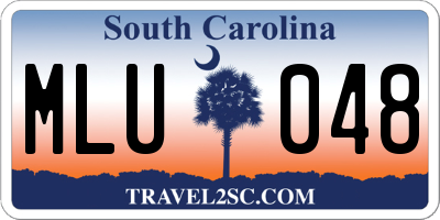SC license plate MLU048