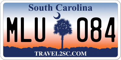 SC license plate MLU084