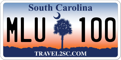 SC license plate MLU100