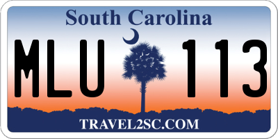 SC license plate MLU113
