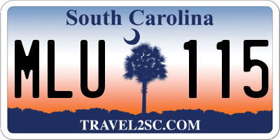 SC license plate MLU115
