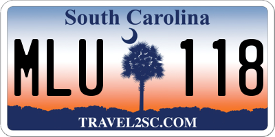 SC license plate MLU118