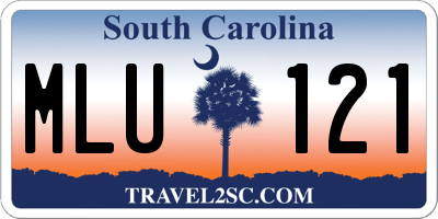 SC license plate MLU121