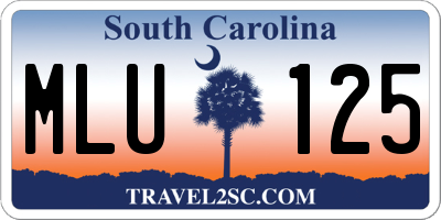 SC license plate MLU125