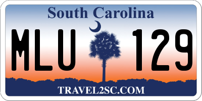SC license plate MLU129