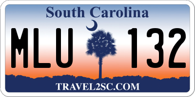 SC license plate MLU132