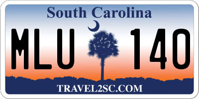 SC license plate MLU140