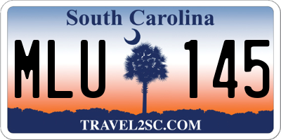SC license plate MLU145