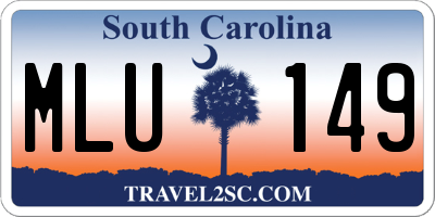 SC license plate MLU149