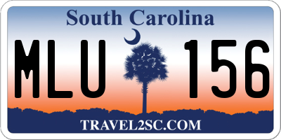 SC license plate MLU156