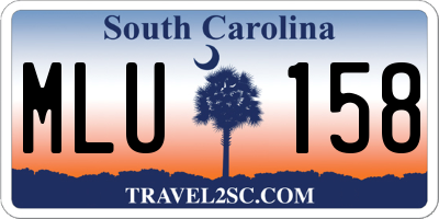 SC license plate MLU158
