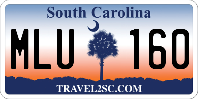 SC license plate MLU160