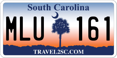 SC license plate MLU161
