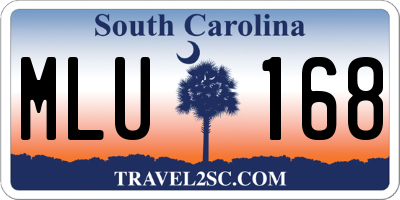 SC license plate MLU168